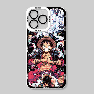 Ốp Điện Thoại Cho Iphone 16e 13 15 16 Pro Max 15 16 Plus Ốp Lưng Anime One Piece Nika Luffy Zoro Cool Camera Bảo Vệ Trong Suốt Silicon Chống Sốc Họa Tiết TPU Mềm