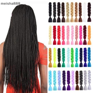 Meisha888 1PC Đơn Sắc Bện Tóc Phần Mở Rộng Tóc Jumbo Nhiều Màu Sắc Xoắn Châu Phi Bẩn Bím Tóc Giả Dreadlocks DIY Trang Trí