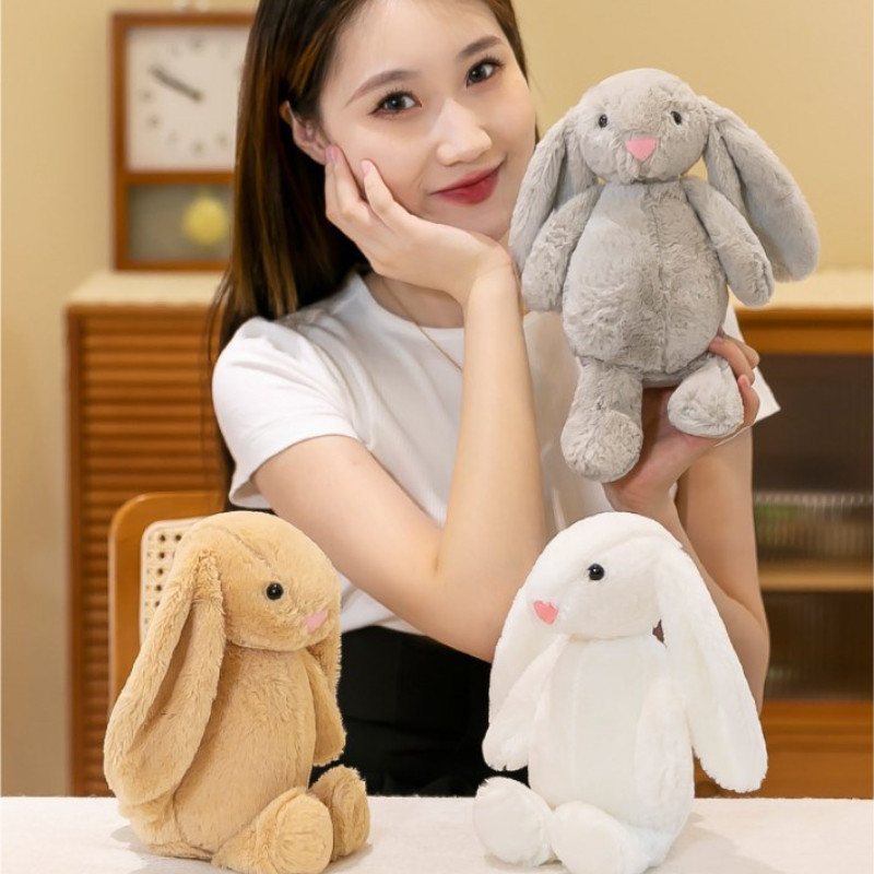 30/40CM Búp Bê Thỏ Sang Trọng Búp Bê Tai Dài Đồ Chơi Thỏ Quà Tặng Bé Gái