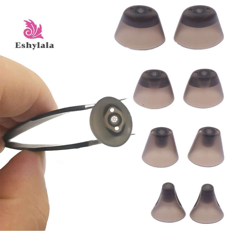 1 Cặp Đầu Tai Thay Thế Mềm Nút Silicon Đen Cho Máy Trợ Thính XS/S/M/L