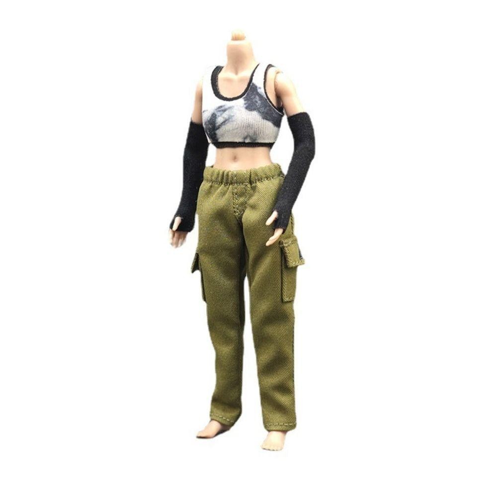 PICESTADIO Tank Tops Tay áo, Cotton 6 kiểu Quần bỏ túi, Phụ kiện quần áo búp bê 1 / 12 Người lính thu nhỏ