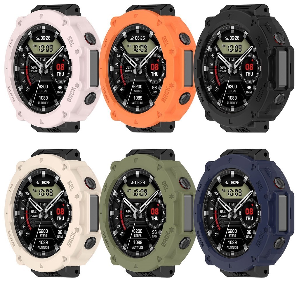 Amazfit T-RexUltra Silicon Chất Lượng Cao TPU Mềm Rỗng Đồng Hồ Dành Cho Amazfit T-Rex Ultra Chống Vân Tay Chống Trầy Xước Vỏ Đồng Hồ Khung Bảo Vệ Cản