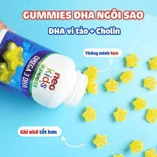 Kẹo Gummies Dha ngôi sao Neo Kids hộp 60 viên nhai - hanzo2009