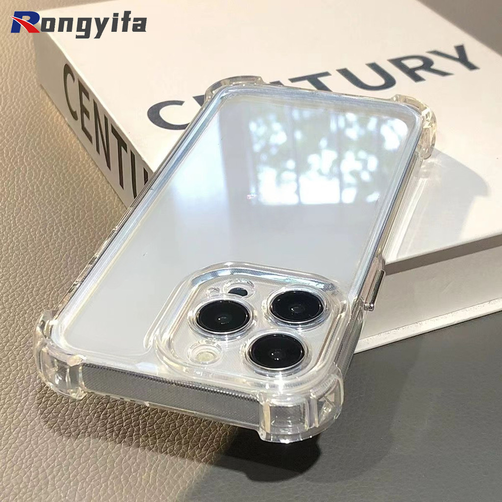 Ốp Lưng Trong Suốt Chống Sốc Cho Samsung Galaxy S24 FE A16 A06 M35 M55 F55 C55 F15 M15 A55 A35 A05 A05s M14 5G 4G Vỏ Điện Thoại Đơn Giản Và Phong Cách Bảo Vệ Toàn Diện Vỏ Chống Rơi