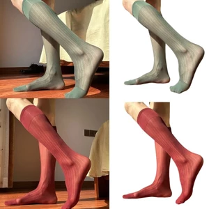 OXXGGKAO Nam Nylon Sheer Bộ Đồ Công Sở Tất Nhìn Xuyên Qua Mỏng Trang Trọng Trên Bê Tất
