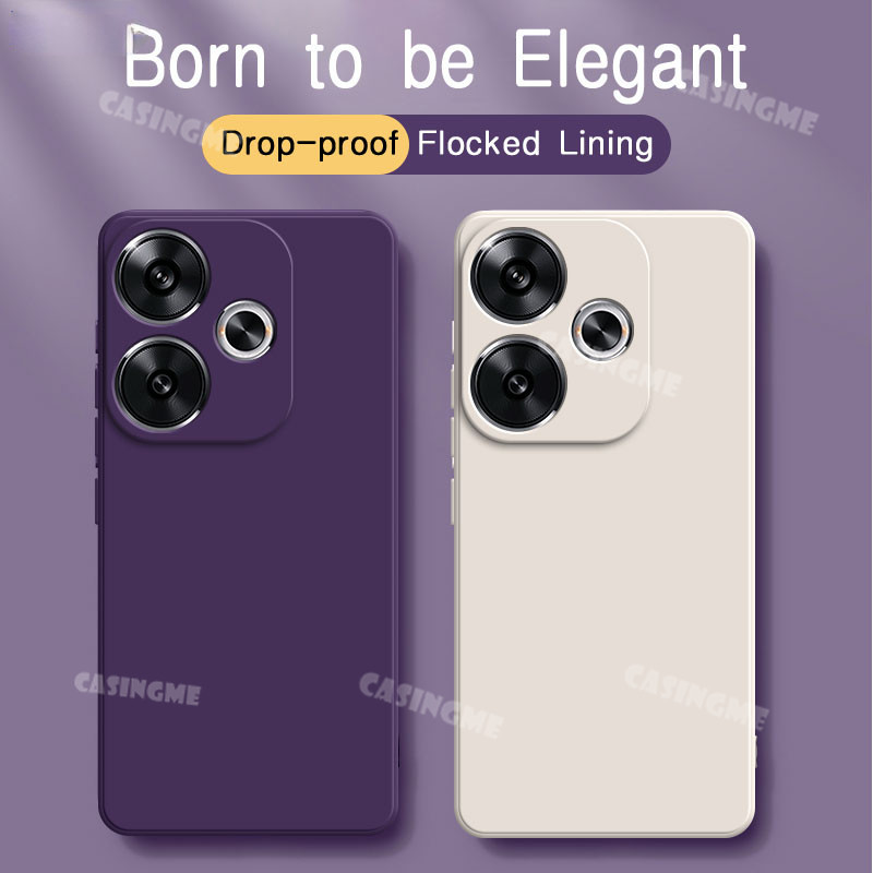 Redmi 13 2024 Vỏ Lỏng Vuông Cho Redmi 13 4G Redmi13 13Redmi 4G 5G 2024 Vỏ Điện Thoại Silicon Vuông Vỏ Mềm Chống Sốc
