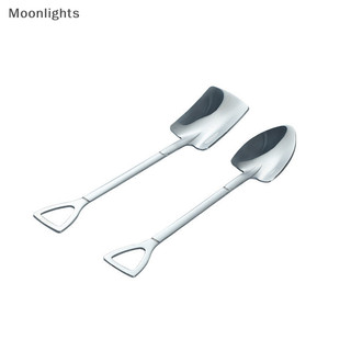 Moonlights Cà Phê Thìa Dao Kéo Bộ Thép Không Gỉ Retro Sắt Xẻng Kem Muỗng Sáng Tạo Muỗng Trà Muỗng Bộ Đồ Ăn EN