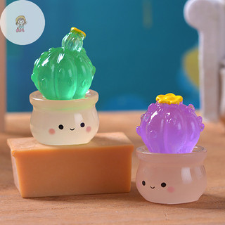 TWE Dạ Quang Xương Rồng Các Bức Tượng Đồ Trang Trí Nhựa Xương Rồng Series Trang Trí Nhà Sáng Tạo Phụ Kiện Cảnh Quan Micro Đồ Trang Trí Xe Ô Tô VN