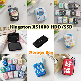 [imamura] Dành Cho Kingston XS1000 9.5x13.5cm HDD / SSD Túi Bảo Quản Ổ Cứng Di Động Hoạt Hình Đơn Giản Ổ Cứng Bên Ngoài Chống Thấm Nước Chống Rơi Túi Cho Phụ Kiện USB