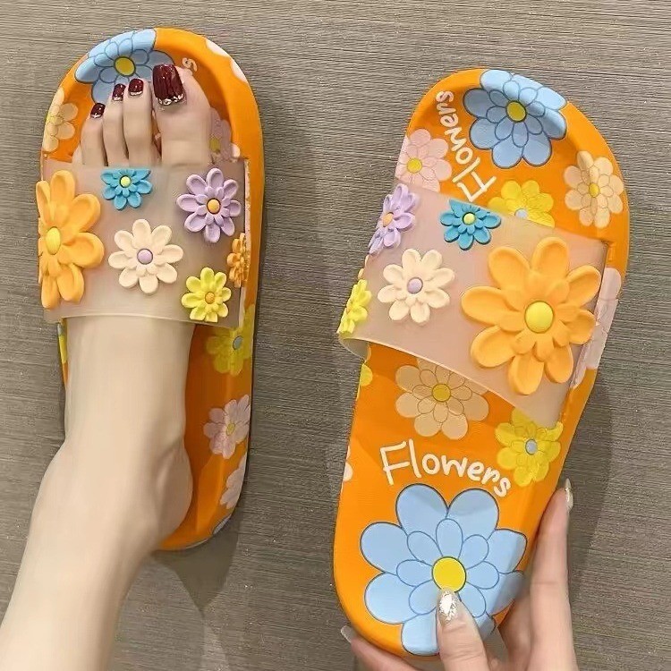 Dép hướng dương mới chống trượt trong nhà vào mùa hè, và các cặp đôi ở nhà mang dép đế mềm và bên ngoài