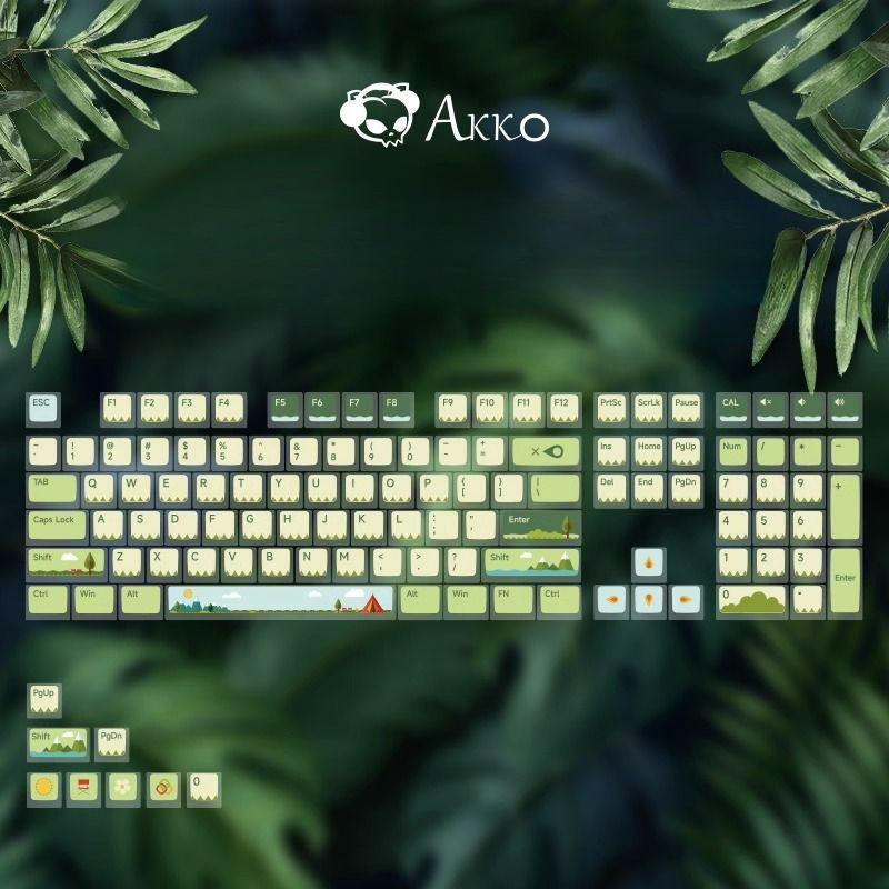 Akko Blueberry Jam Pudding Keycap ASA Profile 116 Phím Truyền ánh sáng ...