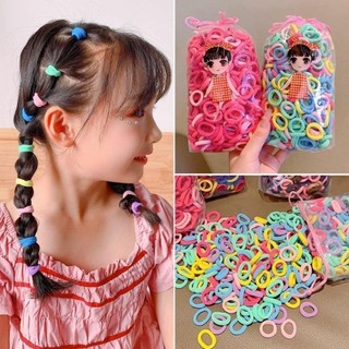 [Giao hàng từ Việt Nam] FURNICLICK 100 chiếc Băng đô đàn hồi cao, Bộ băng đô trẻ em MIni dễ thương Hàn Quốc, Thời trang không gây hại Dây buộc tóc ngón tay màu nâu đen Mũ nón trẻ em
