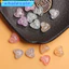 20 Chiếc 9.8 * 11 Mm Acrylic Hình Trái Tim Nứt Tay Thủ Công Rời Hạt DIY Cho Trang Sức Làm Phụ Kiện