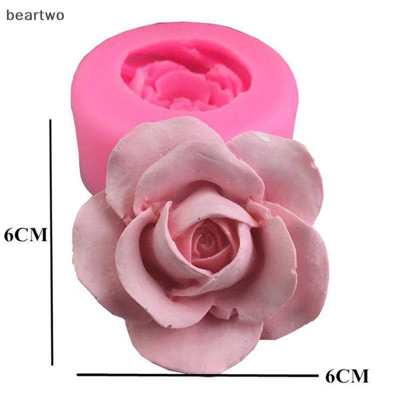 < Beartwo > 3D Hoa Hồng Hình Silicone Fondant Xà Phòng Khuôn Bánh Cupcake Dụng Cụ Làm Bánh Đẹp