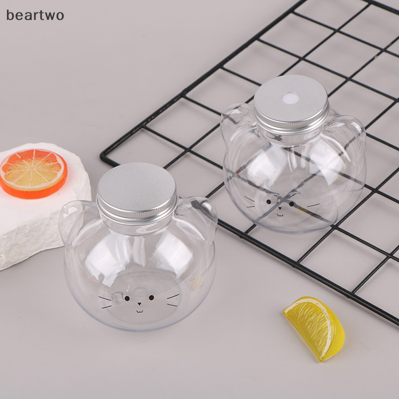 < Beartwo > Bình Nước Trà Sữa Nước Cà Phê Di Động Cốc Uống Nhà Trong Suốt Đẹp BPA Free Chai Nước Giải Khát