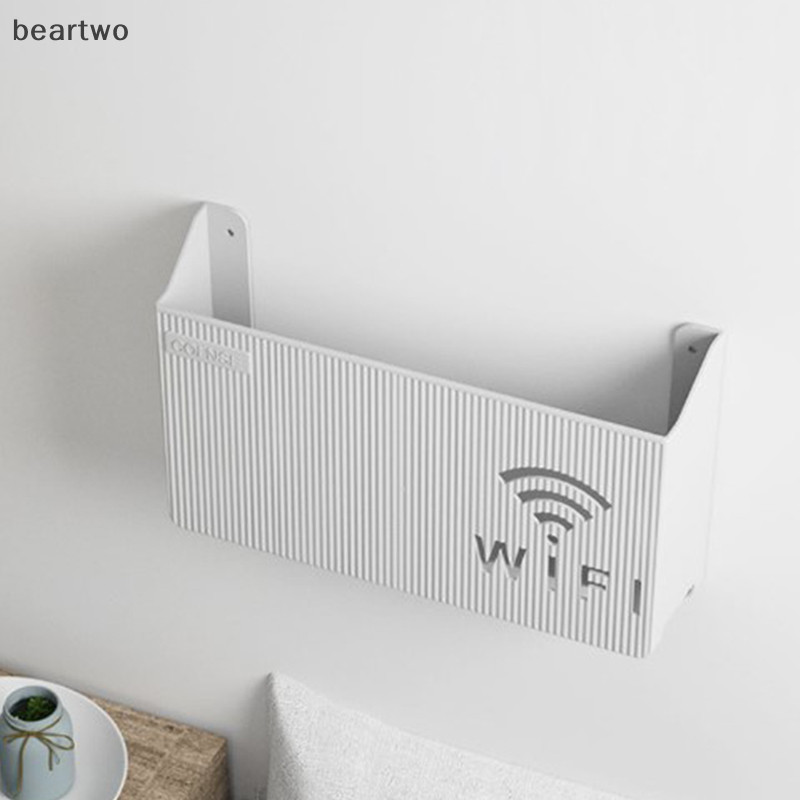 < Beartwo > Hộp lưu trữ kệ định tuyến Wifi không dây treo tường Hộp sắp xếp ABS Đẹp