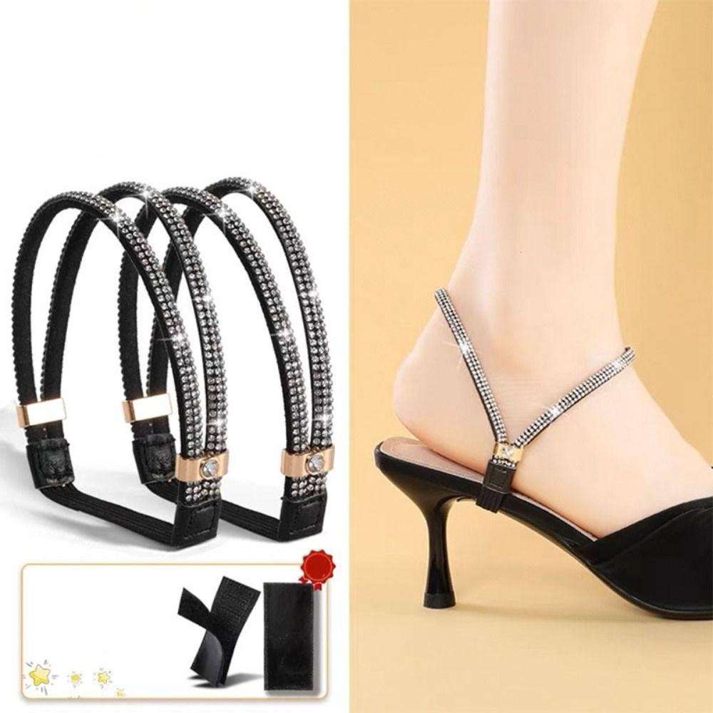 Dây cố định chống trượt cho giày cao gót nữ, đính đá thời trang, ngăn rơi, thiết kế LOMBARD