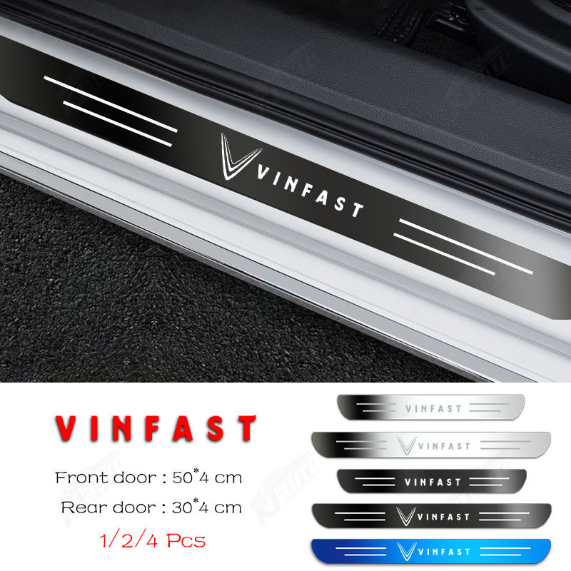 ✨ Vinfast Cao Cấp Tùy Chỉnh Kim Loại Sill Bảo Vệ Chống Trầy Xước Thép Không Gỉ Chống Bụi Bẩn Miếng Dán Bảo Vệ Cửa Xe Ô Tô Phụ Kiện Trang Trí Cho Vf 8 Vf 9 Vf E34 Lux A Fadil