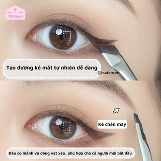 Cọ kẻ chân mày và kẻ mắt eyeliner trang điểm mắt Gecomo đầu xéo G1092 G1093