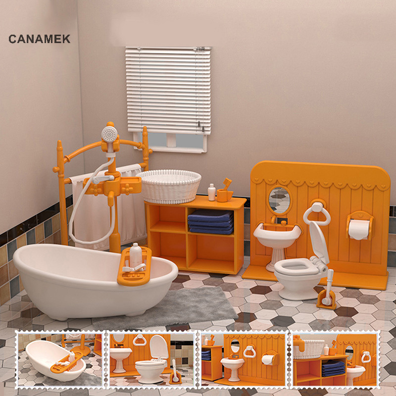 Calamek 1: 12 Nhà Búp Bê Thu Nhỏ Đồ Nội Thất Búp Bê Đồ Gia Đình Bé Gái DIY Chơi CSF Đồ Chơi