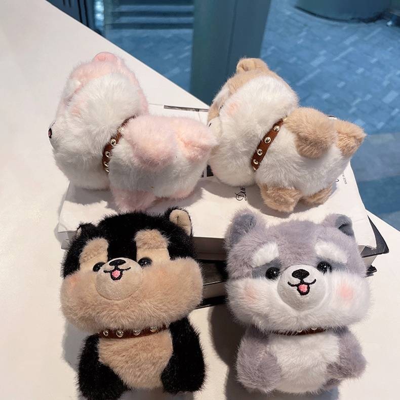 SQ5 Husky Sang Trọng Mặt Dây Chuyền Quà Tặng Sinh Nhật Cho Bạn Bè Ba Lô Quyến Rũ Đồ Chơi Nhồi Bông Móc Khóa Bộ Sưu Tập Trang Trí QS5