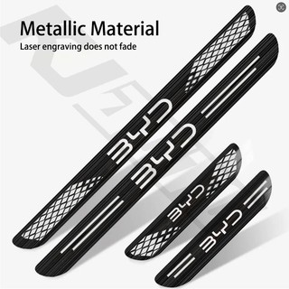 4 Chiếc BYD Xe Ô Tô Thép Không Gỉ Ngưỡng Dải Kim Loại Chào Mừng Bàn Đạp Trang Trí Tự Động Tạo Kiểu Miếng Dán Cho BYD Atto 3 Dolphin E6 Tang Seal Phụ Kiện