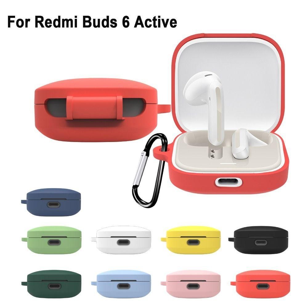 [Vận chuyển nhanh] Vỏ SIMPLEAID, Vỏ bảo vệ chống trầy xước bằng silicon, Vỏ bảo vệ móc Vỏ chống sốc cho Redmi Buds 6 Active