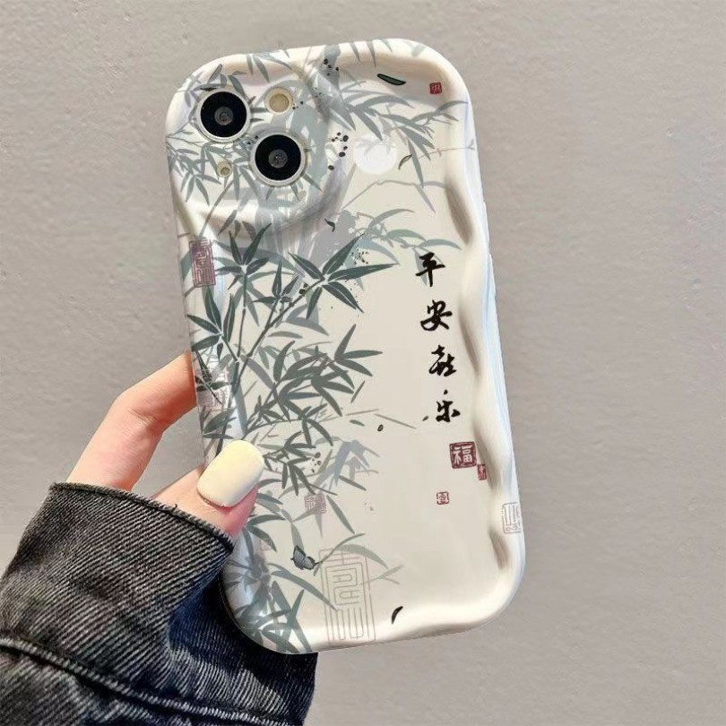 Dành Cho Samsung Galaxy A55 A54 A53 A52 A52S A51 A50 A50S A30S A35 A34 A33 A32 A25 A24 A23 A22 Ốp lưng Tre Phong Cách Trung Hoa Ốp Lưng Mềm