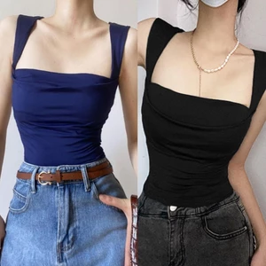 Áo Hai Dây Cổ Vuông Khoét Sâu Gợi Cảm Cho Nữ