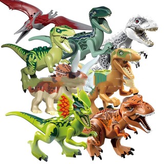 Kỷ Jura Tyrannosaurus Rex Khủng Long Khối Xây Dựng Trẻ Em Giáo Dục Sớm Xếp Hình DIY Lắp Ráp Khối Xây Dựng Đồ Chơi