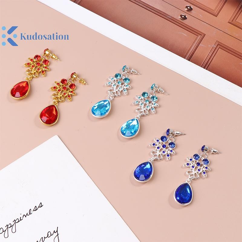 Kudosation Tiệc Cưới Vòng Cổ Bông Tai Bộ Hoa Giọt Nước Vòng Cổ Cô Dâu Cưới Trang Sức Phụ Kiện
