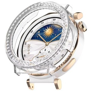 Bling PC Rỗng Ốp Lưng Cho Huawei Watch GT 5 4 41mm / 5 Pro 42mm Bao Da Samrt Dây Đeo Kim Cương Pha Lê Ốp Lưng Bảo Vệ GT5 GT4