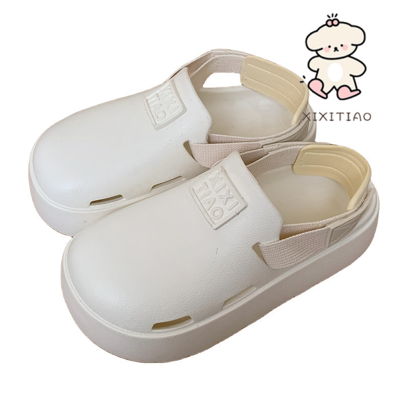 Xixitiao Unisex Phong Cách Thường Ngày Baotou Thể Thao Ngoài Trời Mùa Hè 2024 Phong Cách Mới Bé Gái Mặc EVA Đáy Mềm Dép Đi Biển