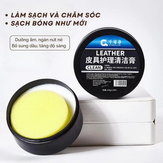 [Tặng mút]Sáp Dưỡng Và Vệ Sinh Đồ Da Nội Thất 160g, Dưỡng Bóng Và Bảo Vệ Ghế Da Đồ Nội Thất Làm Sạch NGÓI HOME - CSD02