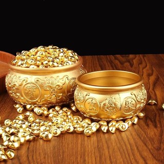 HOMEHAVEN 1 Cái Bát Kho Báu, Thu Hút Sự Giàu Có May Mắn Đồng Thau Cornucopia, Bền May Mắn 4 / 6 / 8cm Điện Ma Thuật Máy Tính Để Bàn Trang Trí Nhỏ Trang Trí Nhà