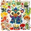 Bộ Bộ Combo 50 Sticker Hình RỒNG KUTE | Decal Phản Quang 7 Màu Halogram | Chống Nước | MS: 000161