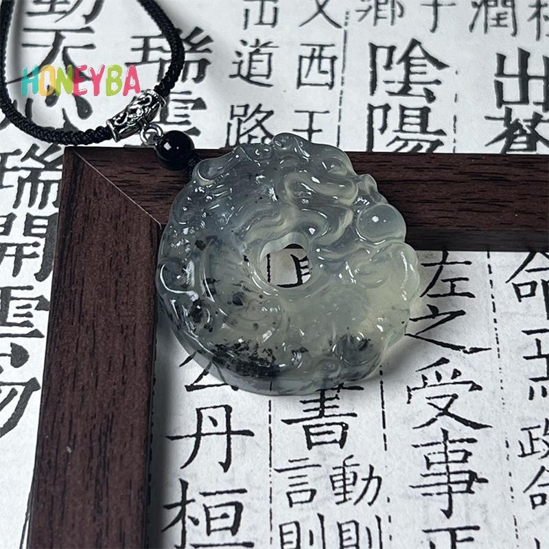 < Honeyba > Vòng cổ mặt dây chuyền rồng Phượng hoàng phong cách Trung Quốc dành cho nữ Cô gái May mắn trừ tà tà tà linh an toàn Vòng cổ quyến rũ tốt lành