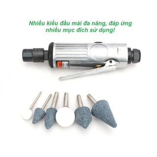 Máy mài hơi đánh xăm lốp Tặng kèm 10 đầu mài đa năng, có vali bảo quản. Thân vỏ hơm kim nhôm siêu bền