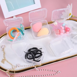 6 Hộp Nhựa Vuông Trong Suốt - Hộp Bao Bì Trang Sức - Hộp Bảo Quản Các Bộ Phận Nhỏ - Dành Cho Bông Tai, Nhẫn, Hạt - Dụng Cụ Sắp Xếp Di Động Mini
