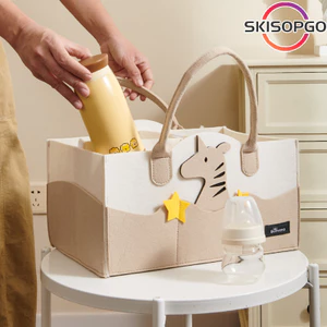 【SKISOPGO】Túi Đựng Tã Mầm Non, túi mẹ và bé đa năng thời trang, túi đeo vai, túi đựng mẹ xe đẩy vải cầm tay