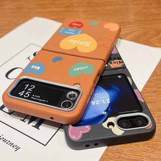 Ốp Lưng Họa Tiết Trái Tim Tình Yêu Cho Samsung Galaxy Z Flip6 Flip5 Flip4 Flip3 Flip 6 5 4 3 5G Họa Tiết Da Mềm TPU Gấp Điện Thoại