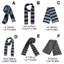 Cotton Stripe Long Scarf Photography Narrow Scarf Neckwrap Casual Wear Neckwrap