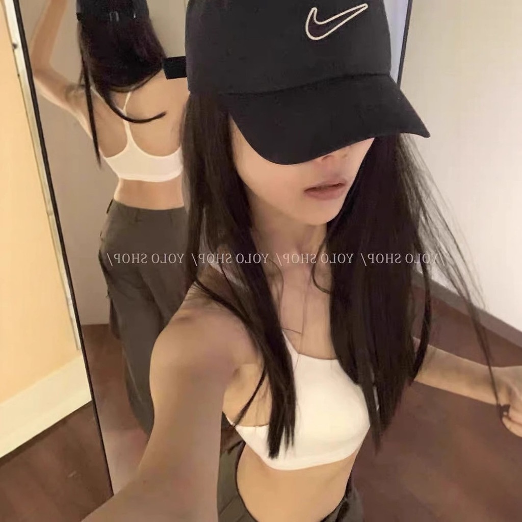 Quần lót Cotton nguyên chất Dây cổ dây lưng Sling Back Back Vest có miếng đệm ngực