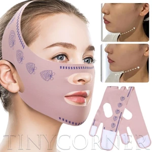 Dây đeo giảm béo mặt Bộ định hình chữ V có thể điều chỉnh, Bộ giảm tốc cằm đôi & Dây viền hàm để sử dụng hàng ngày, Chất liệu Polyester thoáng khí