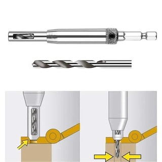 Bộ 4 Mũi Khoan Bản Lề Tự Định Tâm, Chuôi Lục Giác, Chất Lượng Cao, Giá Tốt, Free Ship