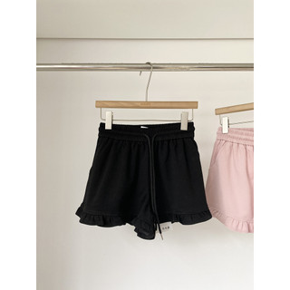 Mùa Hè 2025 Hàn Quốc Cao Cấp Thường Ngày Ruffle Edge Quần Short Nữ Chữ A Rời Quần