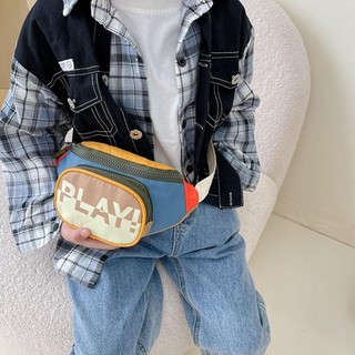[Còn hàng] Ví đựng tiền xu thông thường GILDEDHOMIN, Túi thắt lưng trẻ em bằng Nylon đơn giản, Túi ngực có thể điều chỉnh thoải mái