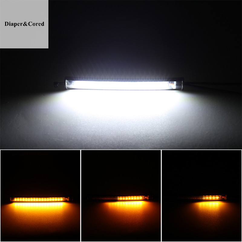Đèn LED báo rẽ xe máy DIAPER & CORED & DRL Moto Flasher Ring Fork Strip ...