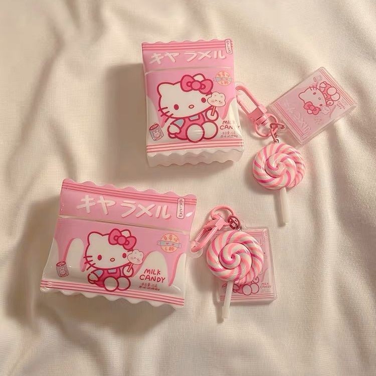 Ốp điện thoại hình Hello Kitty bằng silicon hoạt hình Tương thích cho AirPods 1 / 2 / 3 / Pro 2 Vỏ bảo vệ tai nghe không dây TPU
