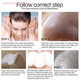 [Beautifulhome] Mặt nạ loại bỏ mụn đầu đen Unisex Peel Dải mũi Làm sạch sâu Thu nhỏ lỗ chân lông Mũi đen Loại bỏ nhãn dán Mặt nạ chăm sóc da [làm đẹp]